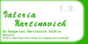 valeria martinovich business card